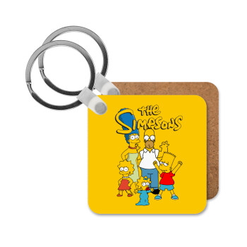 The Simpsons, Μπρελόκ Ξύλινο τετράγωνο MDF