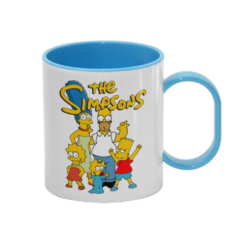 The Simpsons, Κούπα (πλαστική) (BPA-FREE) Polymer Μπλε για παιδιά, 330ml
