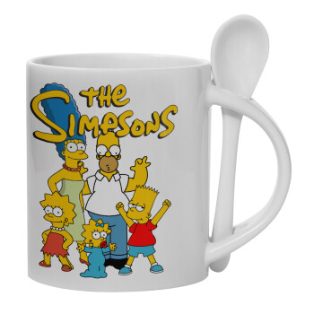 The Simpsons, Κούπα, κεραμική με κουταλάκι, 330ml (1 τεμάχιο)