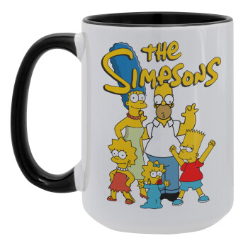 The Simpsons, Κούπα Mega 15oz, κεραμική Μαύρη, 450ml