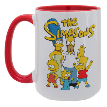 The Simpsons, Κούπα Mega 15oz, κεραμική Κόκκινη, 450ml