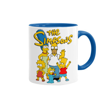 The Simpsons, Κούπα χρωματιστή μπλε, κεραμική, 330ml