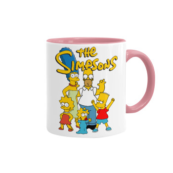 The Simpsons, Κούπα χρωματιστή ροζ, κεραμική, 330ml