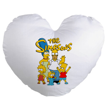 The Simpsons, Μαξιλάρι καναπέ καρδιά 40x40cm περιέχεται το  γέμισμα