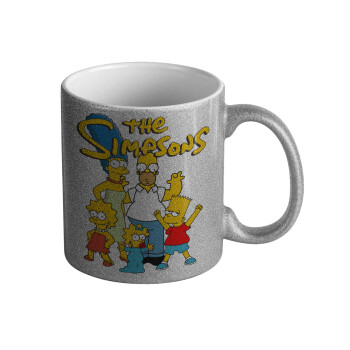 The Simpsons, Κούπα Ασημένια Glitter που γυαλίζει, κεραμική, 330ml