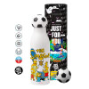 Soccer Metal mug thermos, double wall, 550ml