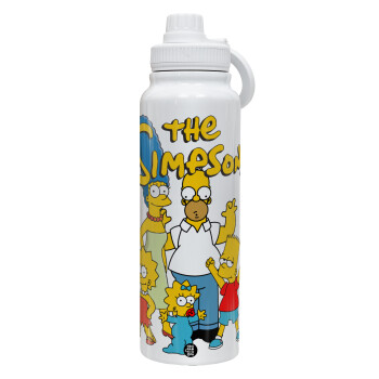 The Simpsons, 1L Stainless Steel Thermal Bottle with Phone Holder & Double Wall Insulation
