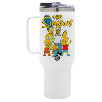 The Simpsons, Mega Stainless steel Tumbler with lid, double wall 1,2L