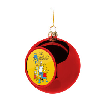 The Simpsons, Χριστουγεννιάτικη μπάλα δένδρου Κόκκινη 8cm
