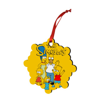 The Simpsons, Χριστουγεννιάτικο στολίδι snowflake ξύλινο 7.5cm