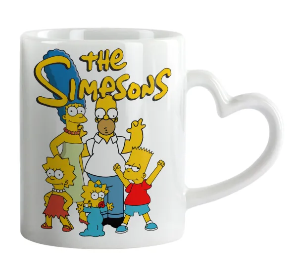 The Simpsons — Mug heart handle, ceramic, 330ml