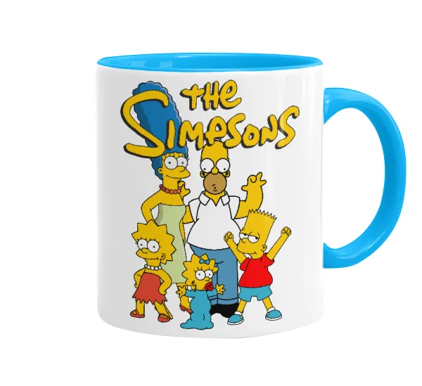 The Simpsons — Κούπα χρωματιστή γαλάζια, κεραμική, 330ml