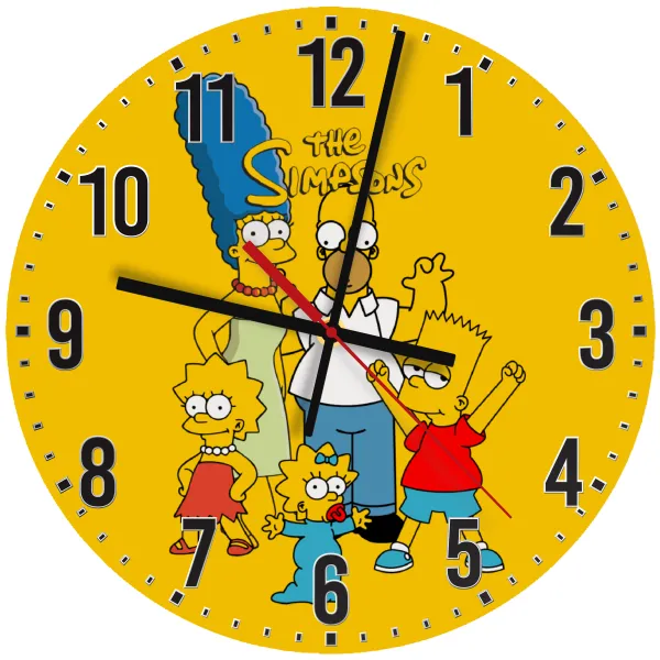 The Simpsons — Ρολόι τοίχου ξύλινο 30cm