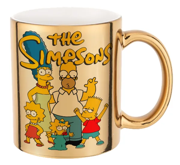 The Simpsons — Mug ceramic, gold mirror, 330ml