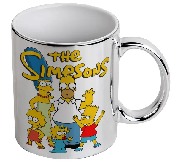 The Simpsons — Κούπα κεραμική, ασημένια καθρέπτης, 330ml