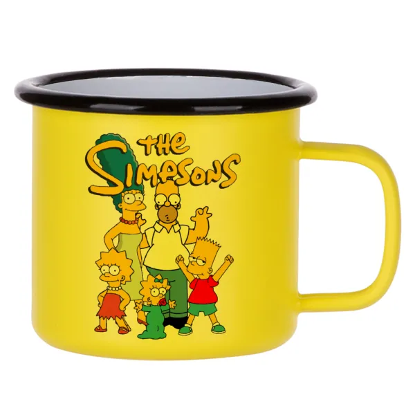 The Simpsons — Κούπα Μεταλλική εμαγιέ ΜΑΤ Κίτρινη 360ml