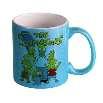 The Simpsons, Κούπα Σιέλ Glitter που γυαλίζει, κεραμική, 330ml