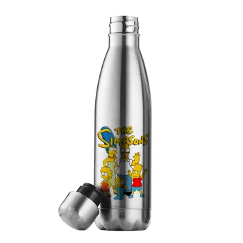 The Simpsons, Μεταλλικό παγούρι θερμός Inox (Stainless steel), διπλού τοιχώματος, 500ml