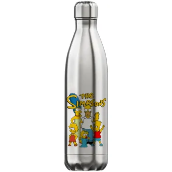 The Simpsons, Μεταλλικό παγούρι θερμός Inox (Stainless steel), διπλού τοιχώματος, 750ml