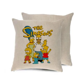 The Simpsons, Μαξιλάρι καναπέ ΛΙΝΟ 40x40cm περιέχεται το  γέμισμα