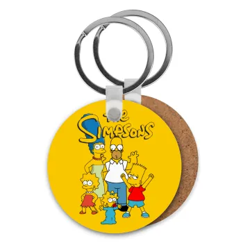 The Simpsons, Μπρελόκ Ξύλινο στρογγυλό MDF Φ5cm