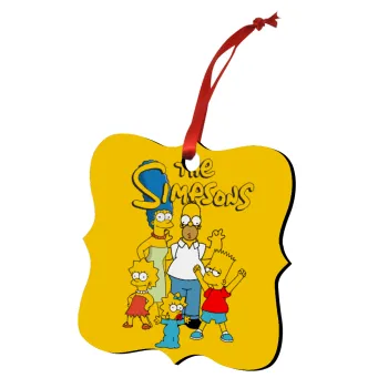 The Simpsons, Christmas ornament polygon wooden 7.5cm
