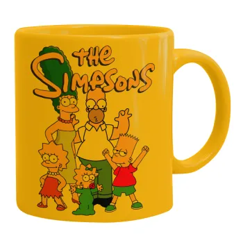 The Simpsons, Κούπα, κεραμική κίτρινη, 330ml