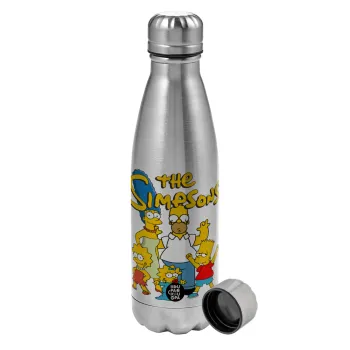 The Simpsons, Metallic water bottle, stainless steel, 750ml