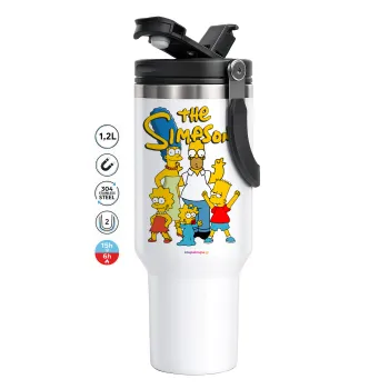 The Simpsons, Mega Stainless steel Tumbler with lid, double wall 1,2L