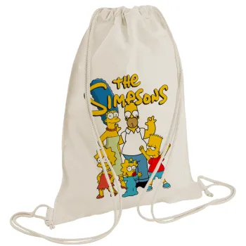 The Simpsons, Τσάντα πλάτης πουγκί GYMBAG natural (28x40cm)