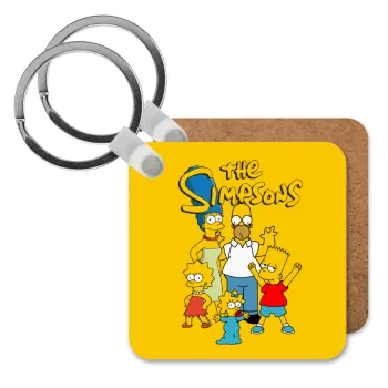 The Simpsons, Μπρελόκ Ξύλινο τετράγωνο MDF