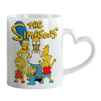 The Simpsons, Mug heart handle, ceramic, 330ml