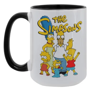 The Simpsons, Κούπα Mega 15oz, κεραμική Μαύρη, 450ml