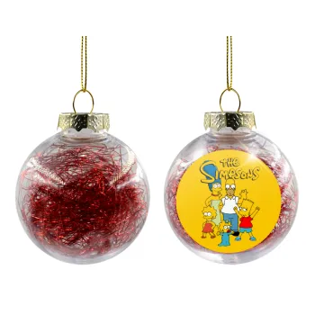 The Simpsons, Transparent Christmas tree ball ornament with red filling 8cm