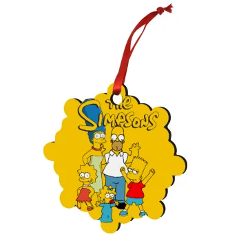 The Simpsons, Στολίδι Χριστουγεννιάτικο στολίδι snowflake ξύλινο 7.5cm