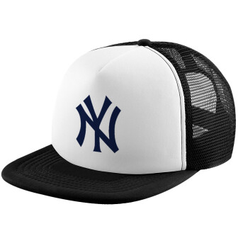 New York , Καπέλο Soft Trucker με Δίχτυ Black/White 