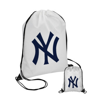 New York , Τσάντα πουγκί με μαύρα κορδόνια (1 τεμάχιο)