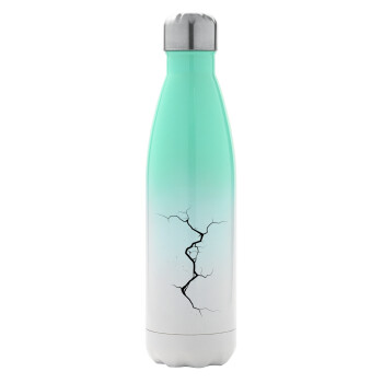 Cracked, Μεταλλικό παγούρι θερμός Πράσινο/Λευκό (Stainless steel), διπλού τοιχώματος, 500ml