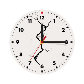 Cracked, Wooden wall clock (20cm)