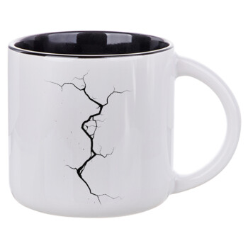 Cracked, Κούπα κεραμική 400ml Λευκή/Μαύρη
