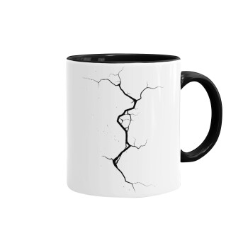 Cracked, Mug colored black, ceramic, 330ml
