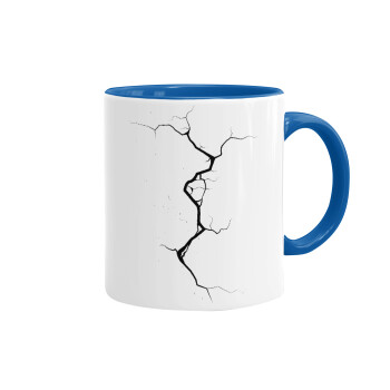 Cracked, Mug colored blue, ceramic, 330ml
