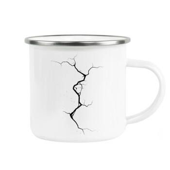 Cracked, Κούπα Μεταλλική εμαγιέ λευκη 360ml