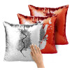 Μαξιλάρι καναπέ Μαγικό Κόκκινο με πούλιες 40x40cm περιέχεται το γέμισμα
