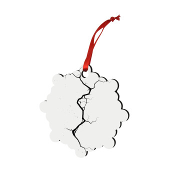 Cracked, Στολίδι Χριστουγεννιάτικο στολίδι snowflake ξύλινο 7.5cm