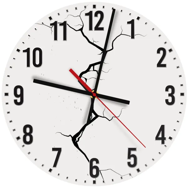 Cracked — Ρολόι τοίχου ξύλινο 30cm