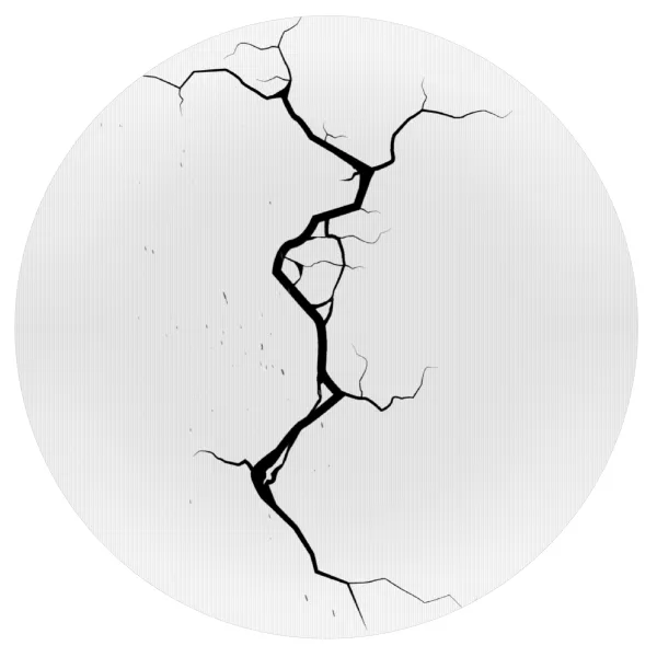 Cracked — Mousepad Round 20cm