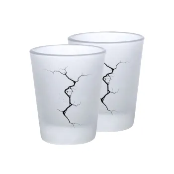 Cracked, Σφηνοπότηρα γυάλινα 45ml του πάγου (2 τεμάχια)