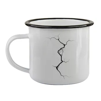 Cracked, Κούπα εμαγιέ με μαύρο χείλος 360ml