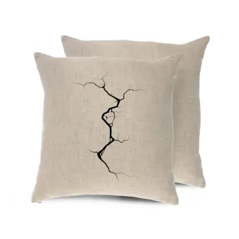 Cracked, Μαξιλάρι καναπέ ΛΙΝΟ 40x40cm περιέχεται το  γέμισμα